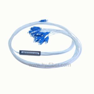 1×16 PLC Fiber Splitter LGX Box With Connector SC/FC/ST/LC 0.9mm cable 1m length