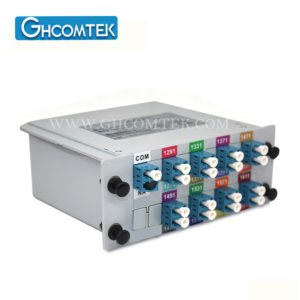 16CH Single Fiber CWDM MUX/DEMUX Module, LC/UPC Interface, Plastic LGX Cassette with Expansion Port